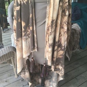 Shibori cotton velveteen cocoon